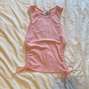 Princess Polly pink rouched tank top